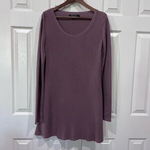 Peruvian Connection Pima Cotton Knit Sweater Dress Tunic Scoop Neck Size M